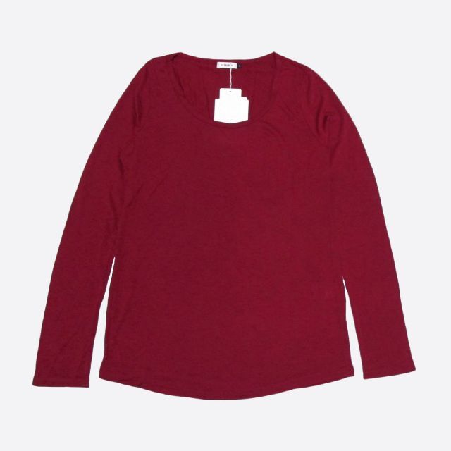 LE CIEL BLEU(ルシェルブルー)の★新品★ルシェルブルー★レーヨン長袖Tシャツ (Burgundy/F) レディースのトップス(Tシャツ(長袖/七分))の商品写真