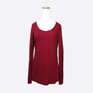 ルシェルブルー(LE CIEL BLEU)の★新品★ルシェルブルー★レーヨン長袖Tシャツ (Burgundy/F)(Tシャツ(長袖/七分))