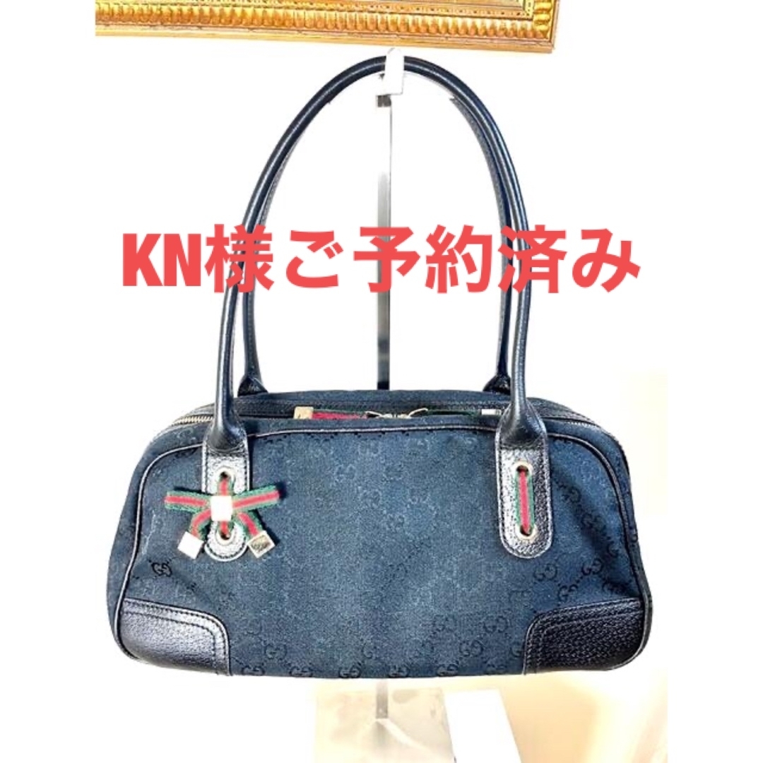 ⭐️美品⭐️ グッチ GGキャンバス リボン ミニボストンバッグ
