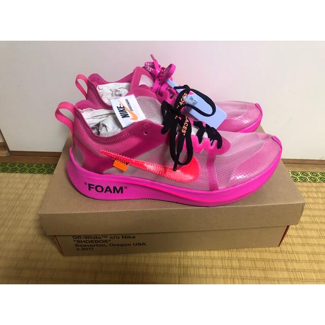 NIKE - OFF-WHITE NIKE ZOOM FLY ズームフライ オフホワイト の NIKE - OFF-WHITE NIKE ZOOM FLY ズームフライ オフホワイト の
