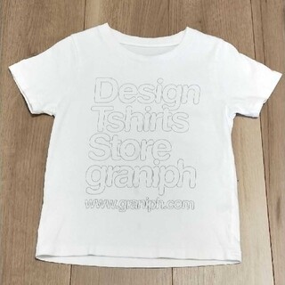 グラニフ(Graniph)のグラニフ　白　ロゴTシャツ 100(Tシャツ/カットソー)