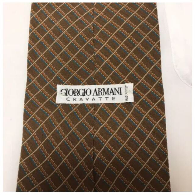 Giorgio Armani(ジョルジオアルマーニ)の【2本で3500円対象】ARMANI ジョルジオアルマーニ　ブラウン メンズのファッション小物(ネクタイ)の商品写真