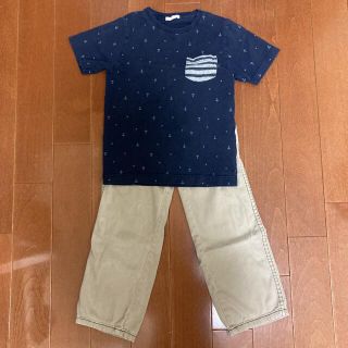 ジーユー(GU)の120サイズパンツ・半袖Tシャツセット(パンツ/スパッツ)