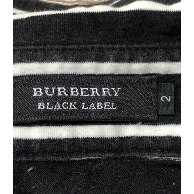 BURBERRY BLACK LABEL(バーバリーブラックレーベル)のバーバリーブラックレーベル 半袖ポロシャツ ボーダー柄 メンズ 2 メンズのトップス(ポロシャツ)の商品写真
