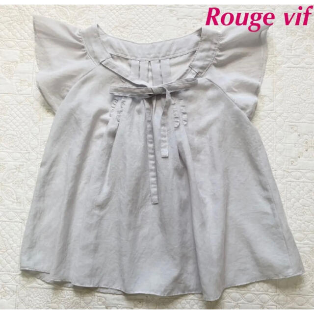 Rouge vif(ルージュヴィフ)のRouge vif/フレア袖ブラウス　M レディースのトップス(シャツ/ブラウス(半袖/袖なし))の商品写真