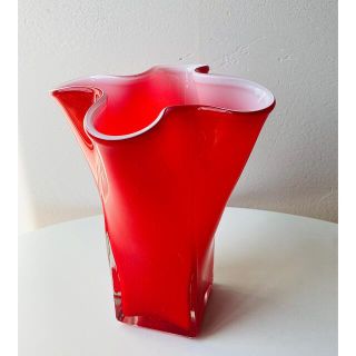 Vintage Glass Flower Vase  ガラス 花瓶 ヴィンテージ(花瓶)