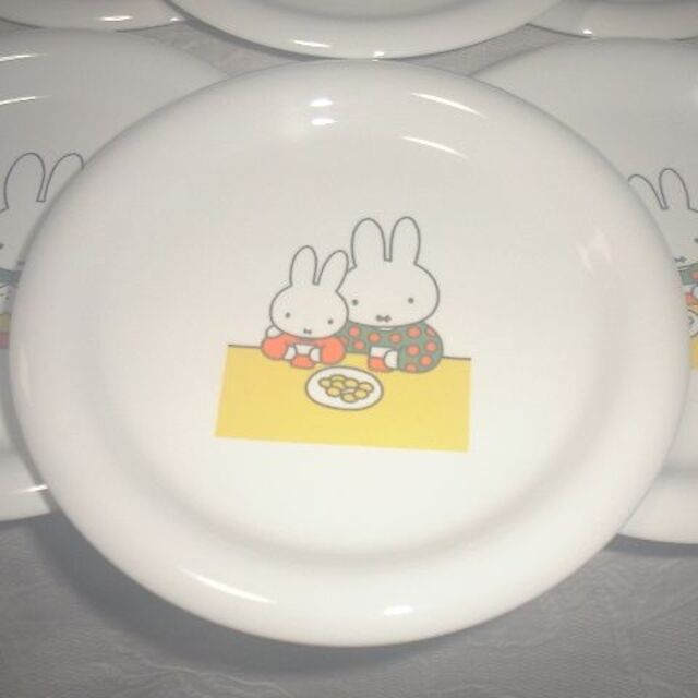 【Miffy】ミッフィー　非売品　皿プレート19.5ｃｍ　あさひ銀行　６枚set