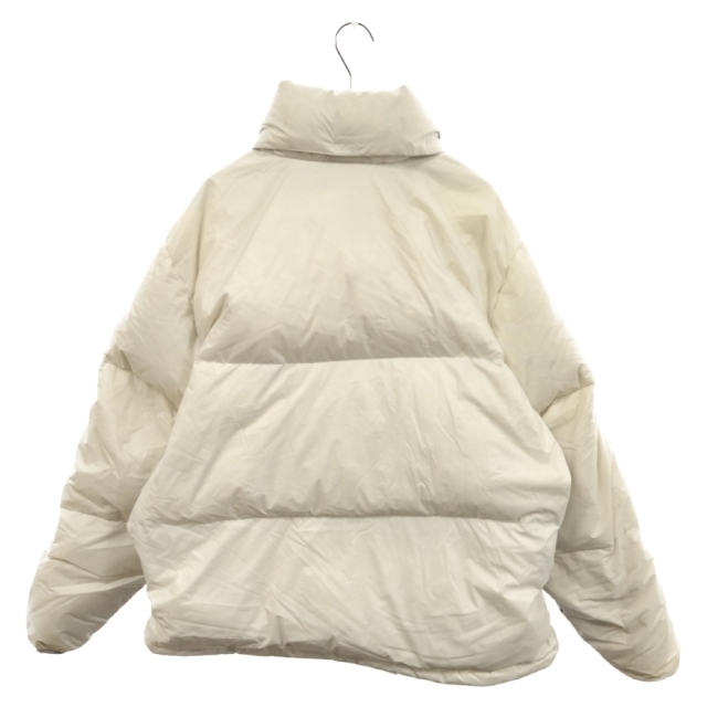 SUPREME シュプリーム 21AW Featherweight Down Jacket フェザーライトウェイトダウンジャケット アームロゴ入りデザインジップアップアウター シルバー