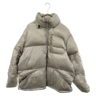 シュプリーム(Supreme)のSUPREME シュプリーム 21AW Featherweight Down Jacket フェザーライトウェイトダウンジャケット アームロゴ入りデザインジップアップアウター シルバー(ダウンジャケット)