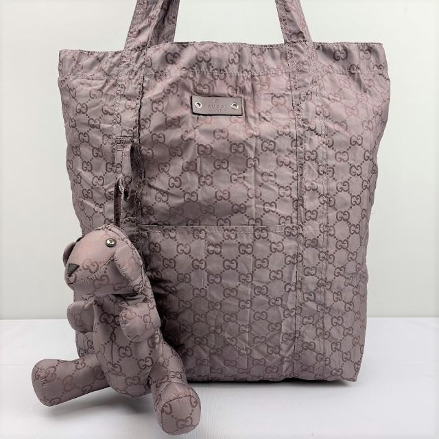 Gucci(グッチ)の未使用■グッチ GUCCI■ GGナイロン テディベア トートバック エコバック レディースのバッグ(トートバッグ)の商品写真