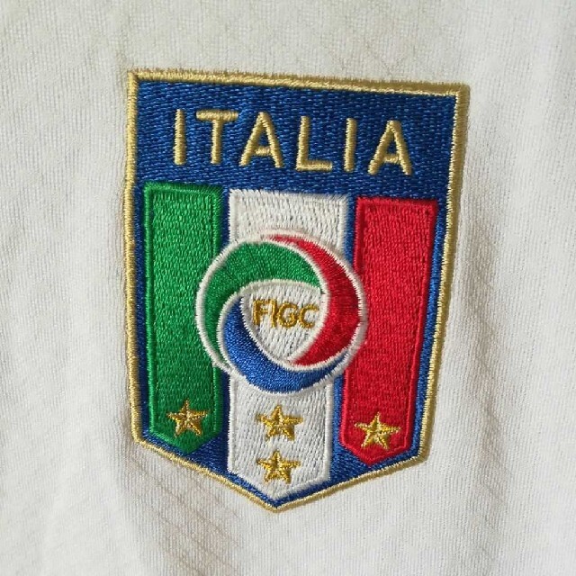 PUMA(プーマ)のPUMA プーマ イタリア代表ユニフォームシャツ メンズ 刺繍ロゴ 古着 スポーツ/アウトドアのサッカー/フットサル(ウェア)の商品写真