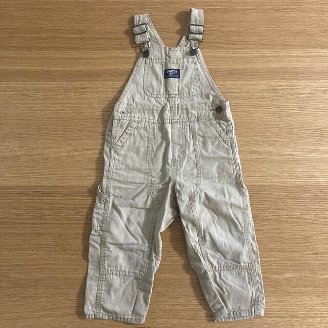 OshKosh(オシュコシュ)のオシュコシュ  オーバーオール　ベージュ キッズ/ベビー/マタニティのキッズ服男の子用(90cm~)(その他)の商品写真