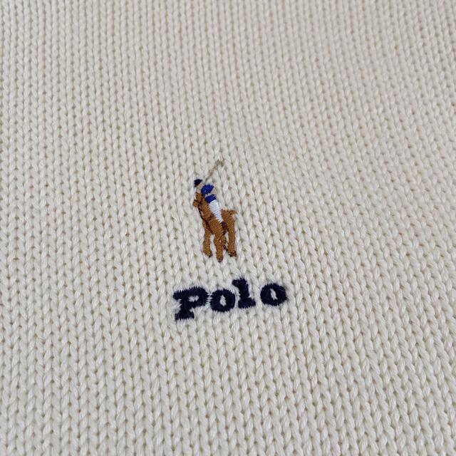 POLO RALPH LAUREN(ポロラルフローレン)のポロラルフローレン  ホワイト ハーフジップニット レディースのトップス(ニット/セーター)の商品写真