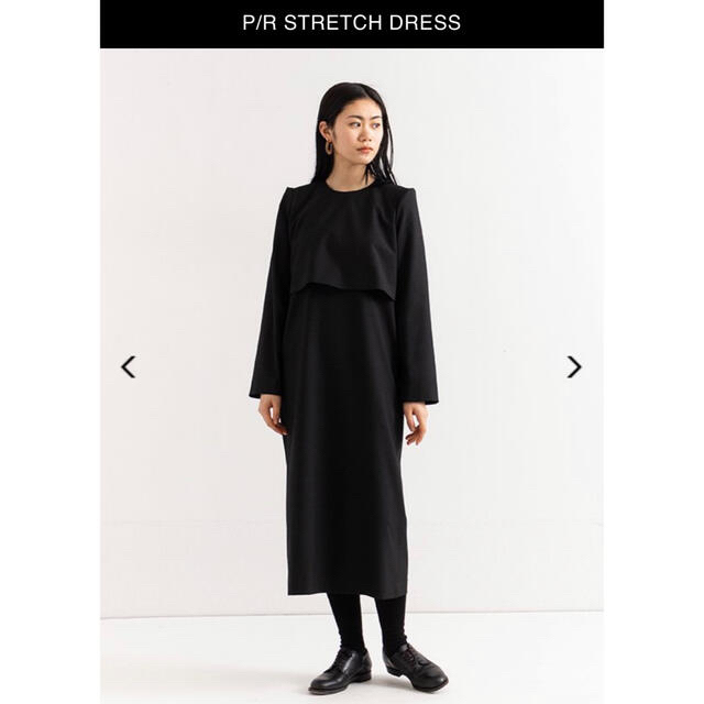 HYKE(ハイク)の【chiifood様専用】P/R STRETCH DRESS  黒 ブラック 1 レディースのワンピース(ロングワンピース/マキシワンピース)の商品写真