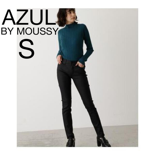 AZUL by moussy(アズールバイマウジー)の新品　AZUL BY MOUSSY WIND BREAK PANTS ブラックS レディースのパンツ(スキニーパンツ)の商品写真