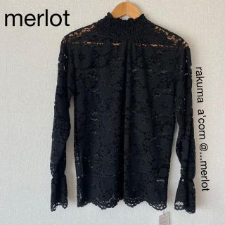 メルロー(merlot)のmerlot 総レースハイネックブラウス　＊ブラック(シャツ/ブラウス(長袖/七分))