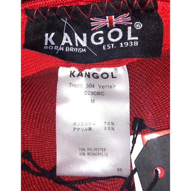 M 新品 KANGOL ハンチングキャップ レッド 赤 カンゴール ベレー帽