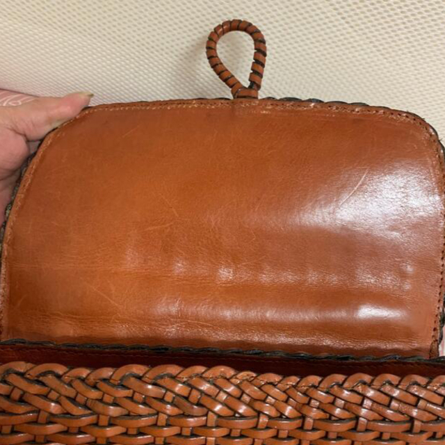 ♡OFFEL  革編みハンドバッグ　 レディースのバッグ(ハンドバッグ)の商品写真
