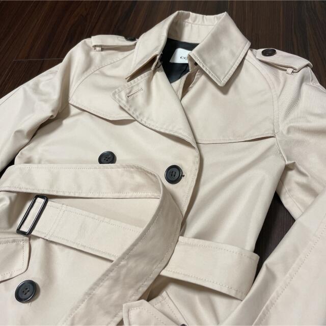 最新発見 COACH コーチ トレンチコート ベージュ チェック柄 XS マルチ