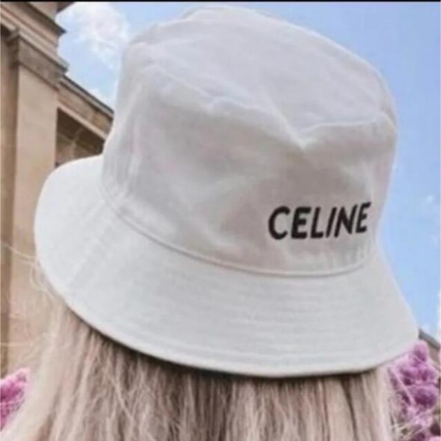 セリーヌ CELINE デニム 刺繍 ロゴ バケットハット 帽子 バケハ 新品
