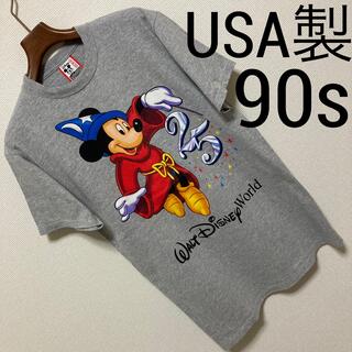 ディズニー(Disney)の90s デッド USA製 ディズニーワールド 25周年 ミッキーマウス Tシャツ(Tシャツ/カットソー(半袖/袖なし))