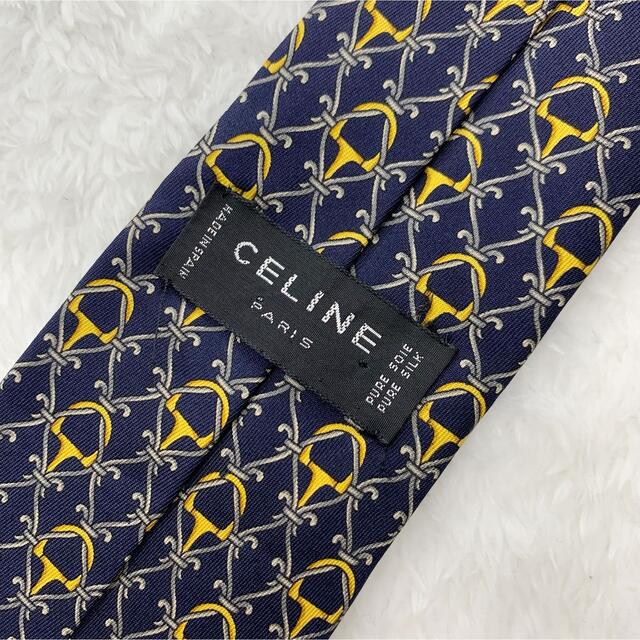 celine(セリーヌ)の美品　CELINE ホースビット　上品なネイビー　ネクタイ メンズのファッション小物(ネクタイ)の商品写真