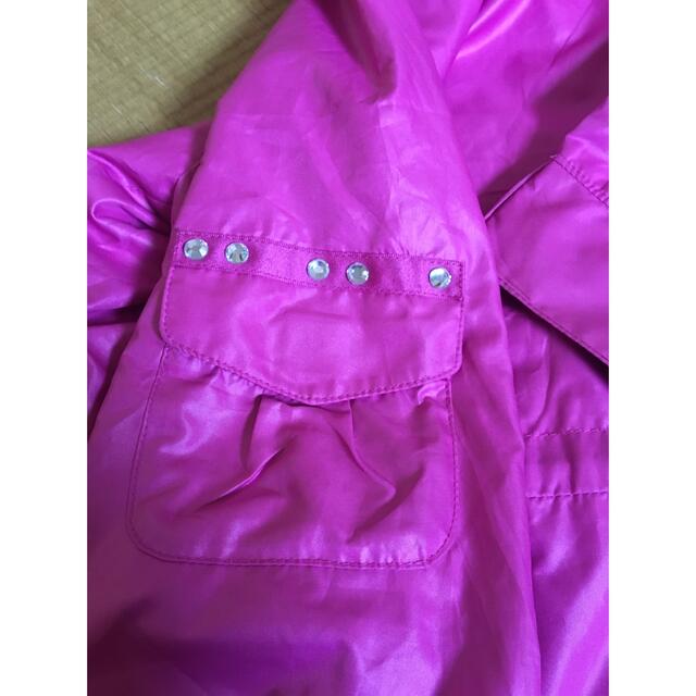 used バービー　150センチ　ウインドブレーカー　フード収納可能　濃いピンク キッズ/ベビー/マタニティのキッズ服女の子用(90cm~)(ジャケット/上着)の商品写真