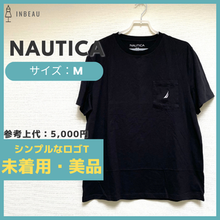 ノーティカ(NAUTICA)の【未使用品】ノーティカ　メンズ半袖Tシャツ　ブラック　ロゴT　サイズM(Tシャツ/カットソー(半袖/袖なし))