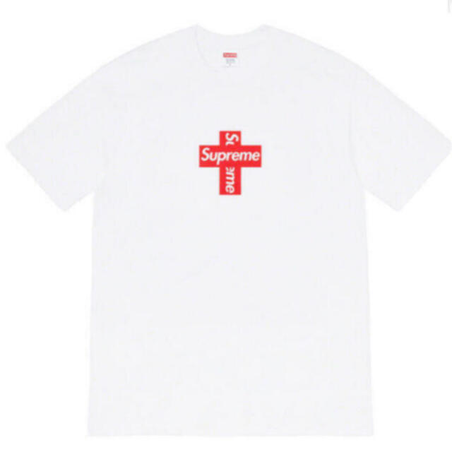 未使用 Supreme Cross Box Logo Tee Lトップス