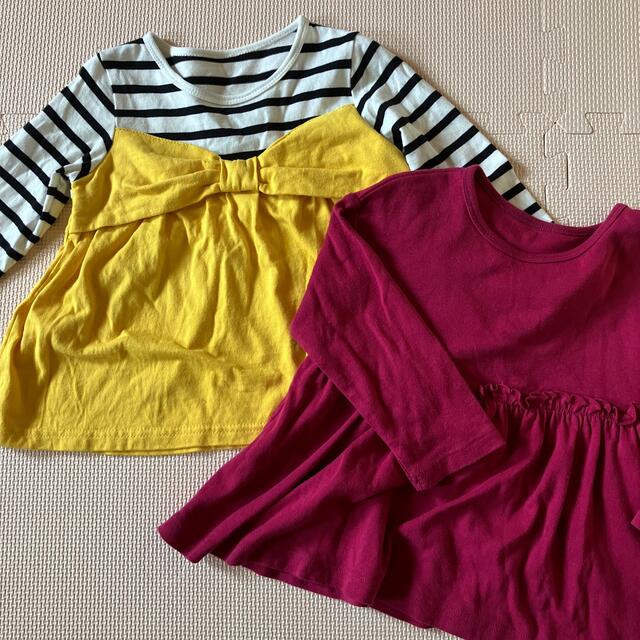 ベルメゾン(ベルメゾン)のロンT 100 2枚セット キッズ/ベビー/マタニティのキッズ服女の子用(90cm~)(Tシャツ/カットソー)の商品写真