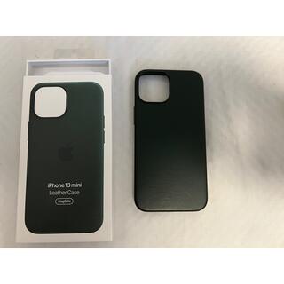 アップル(Apple)のiPhone13 mini Apple純正レザーケース　セコイアグリーン(iPhoneケース)