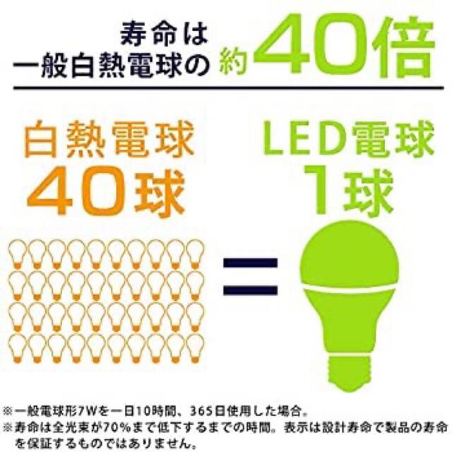 アイリスオーヤマ LED電球 口金直径26mm 広配光 60W形相当 電球色 インテリア/住まい/日用品のライト/照明/LED(蛍光灯/電球)の商品写真