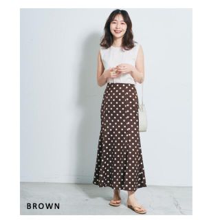 ベースメント(BASEMENT)のBASEMENT online 完売品☆ドットマーメイドスカート(ロングスカート)