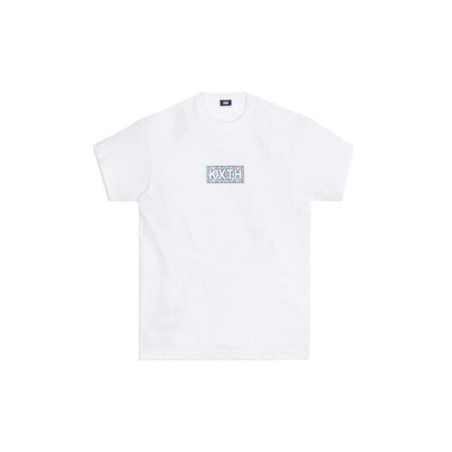 KITH  プリントTシャツ  胸ローズロゴ クリームホワイト L