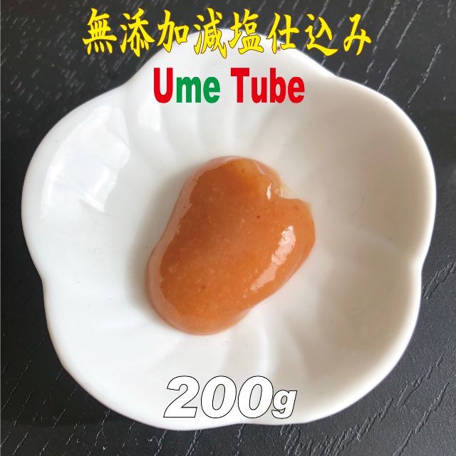 無添加減塩仕込み練り梅200ｇ（100ｇ2点） Ume Tube うめちゅーぶ 食品/飲料/酒の加工食品(漬物)の商品写真