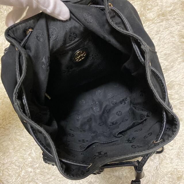 Tory Burch(トリーバーチ)の良品✨トリーバーチ リュック バッグパック デカロゴ レザー ナイロン ブラック レディースのバッグ(リュック/バックパック)の商品写真