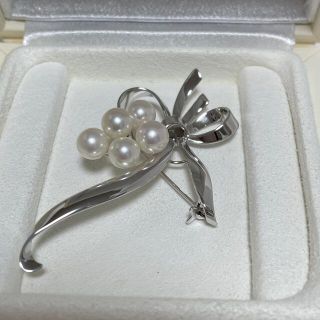 モモさま専用☆  MIKIMOTO パール リボン ブローチ