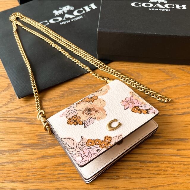 COACH チェーン付き　ミニウォレット　ショルダー