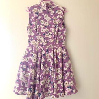 スナイデル(SNIDEL)のsnidel/ノースリーブ花柄ワンピース/size1(ミニワンピース)