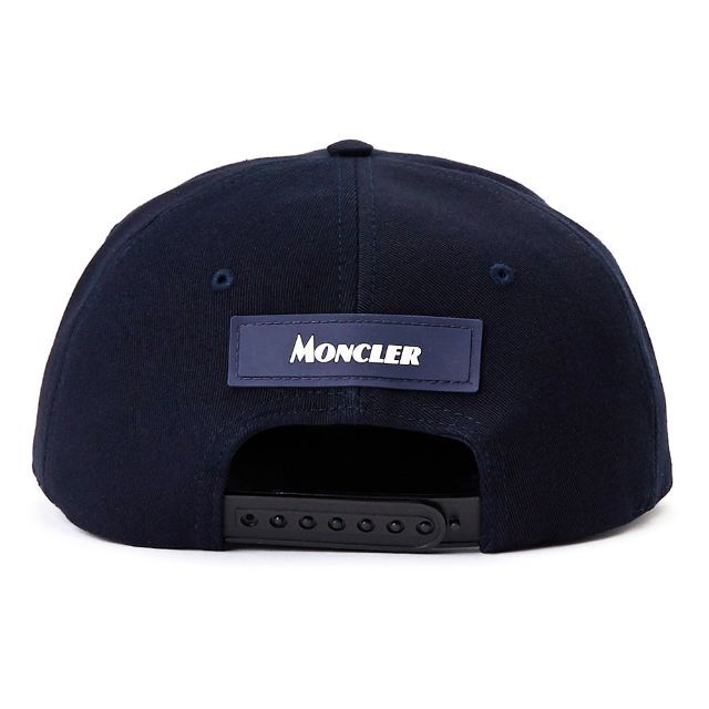 18 MONCLER ネイビー ロゴワッペン 帽子 ベースボールキャップ www