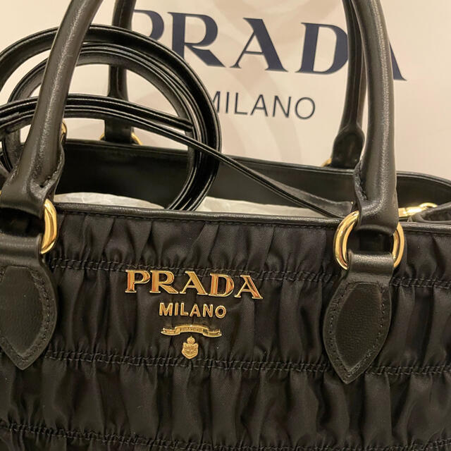 かなり PRADA ギャザーレザーコンビ２wayバッグの通販 by sizuna's