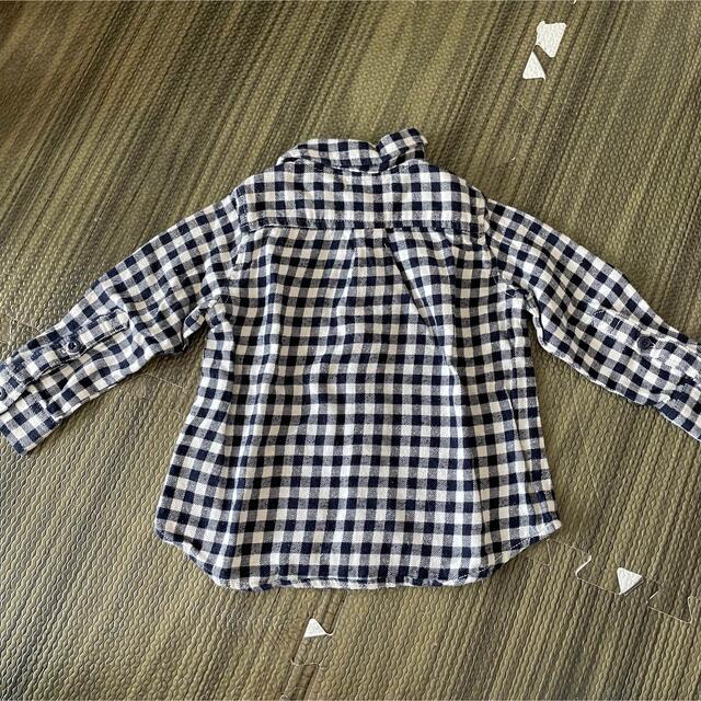 Branshes(ブランシェス)のギンガムチェックシャツ キッズ/ベビー/マタニティのキッズ服男の子用(90cm~)(Tシャツ/カットソー)の商品写真