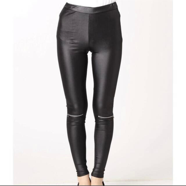 GYDA(ジェイダ)の【GYDA】KNEE ZIP レギンス レディースのレッグウェア(レギンス/スパッツ)の商品写真