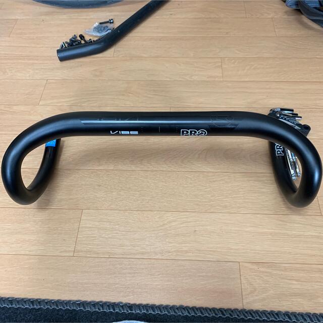 自転車380mm シマノ　pro vibe コンパクトアルミハンドル