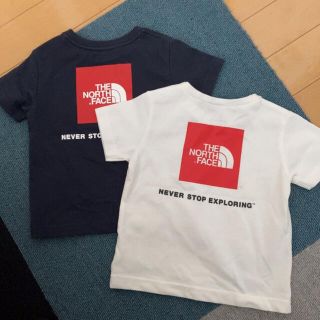 ザノースフェイス(THE NORTH FACE)のノースフェイス　キッズ　ベビー　Ｔシャツ　80サイズ　ネイビー　ホワイト(Tシャツ/カットソー)