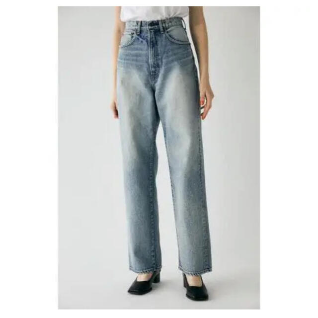 moussy(マウジー)のmoussy HW DAMAGE LOOSE STRAIGHT  レディースのパンツ(デニム/ジーンズ)の商品写真