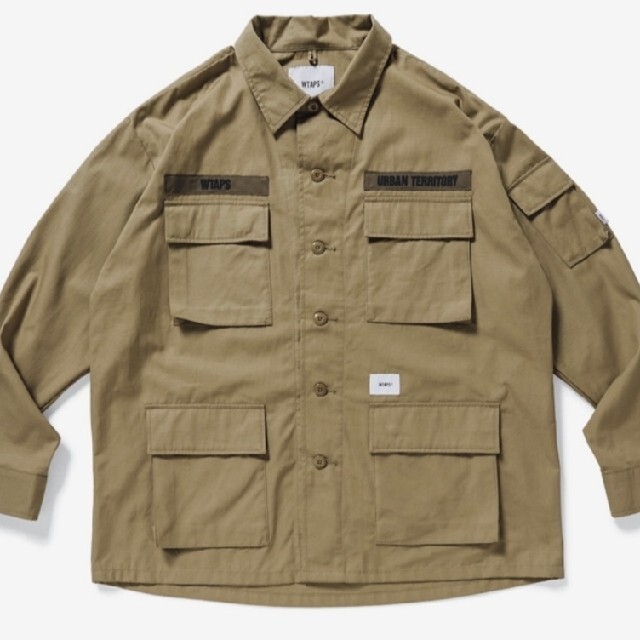 W)taps(ダブルタップス)のWTAPS 21ss JUNGLE 02 LS beige 03 L メンズのジャケット/アウター(ミリタリージャケット)の商品写真