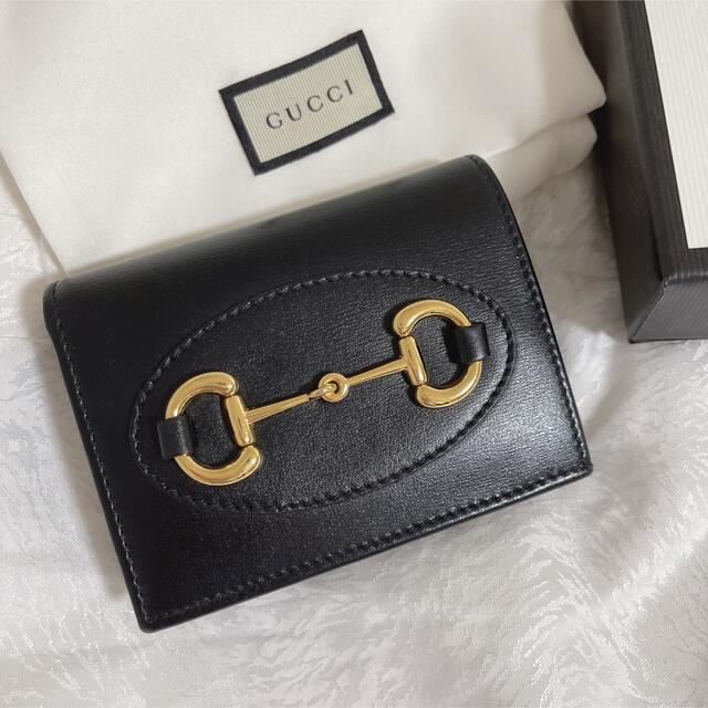 【美品】GUCCI グッチ グッチ ホースビット 1955 財布 黒