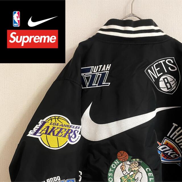 少し豊富な贈り物 nike - Supreme supreme スタジャン　ウォームアップジャケット　XL NBA ブルゾン
