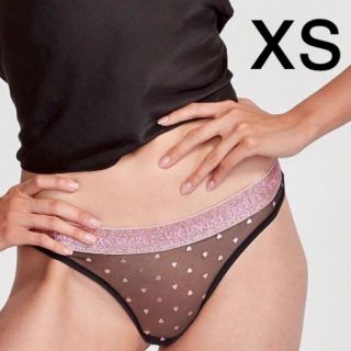 ヴィクトリアズシークレット(Victoria's Secret)のヴィクトリアシークレット  黒 ピンクハート ショーツ(ショーツ)